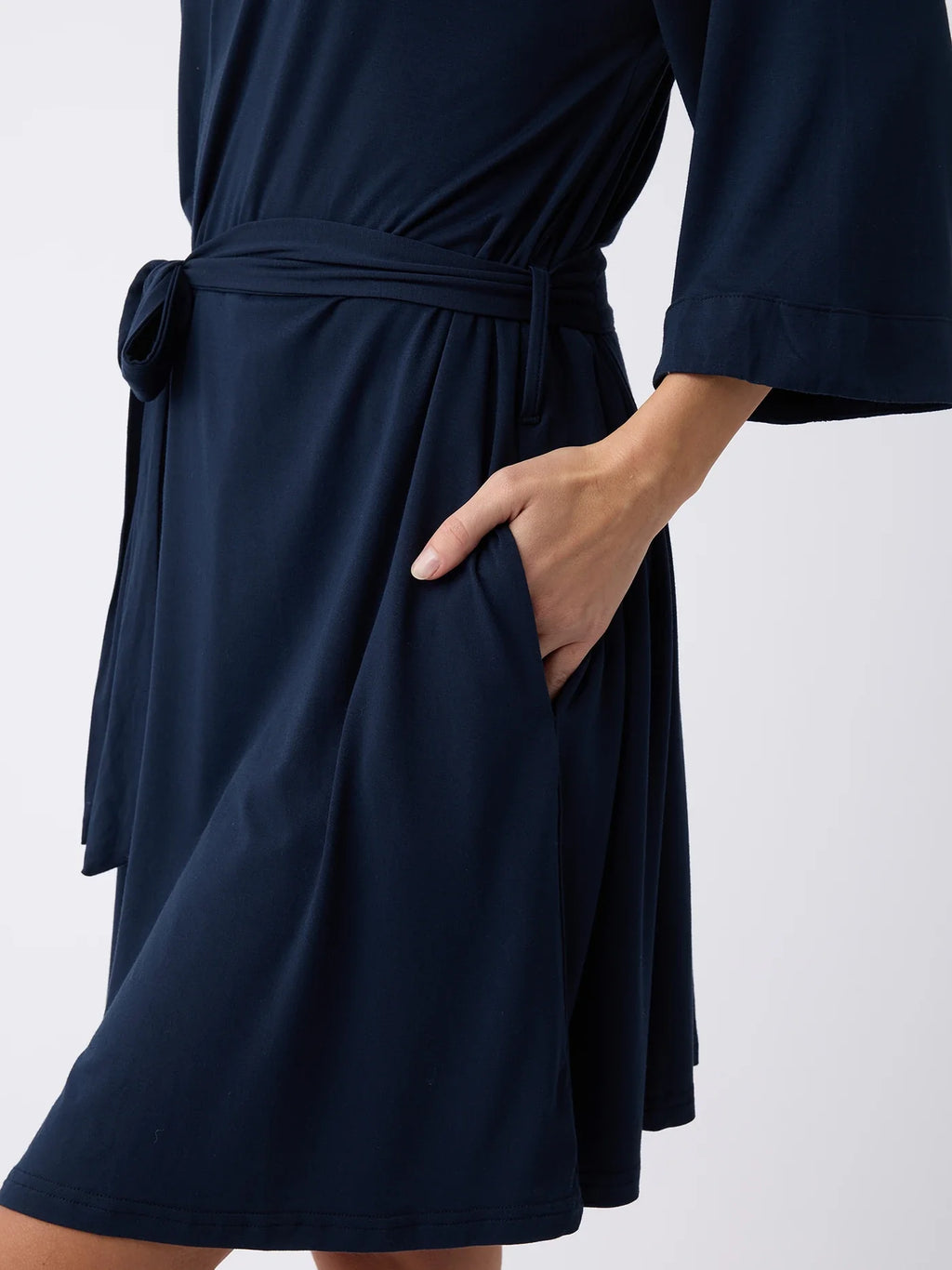 Women's Bamboo Stretch-Knit Kimono Robe