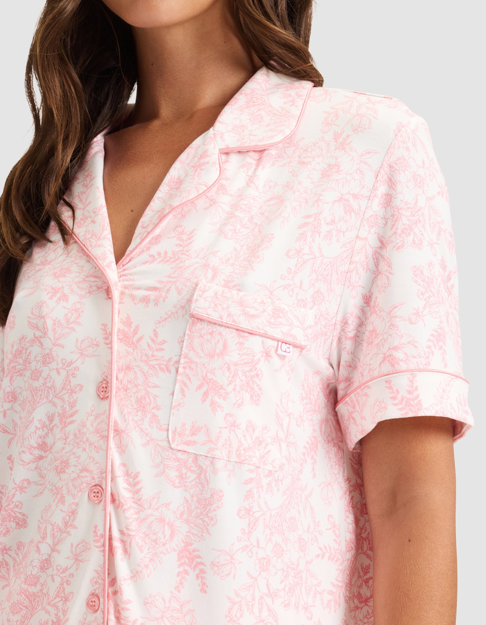 Women's Bamboo Stretch-Knit Short Sleeve & Pant Pajama Set