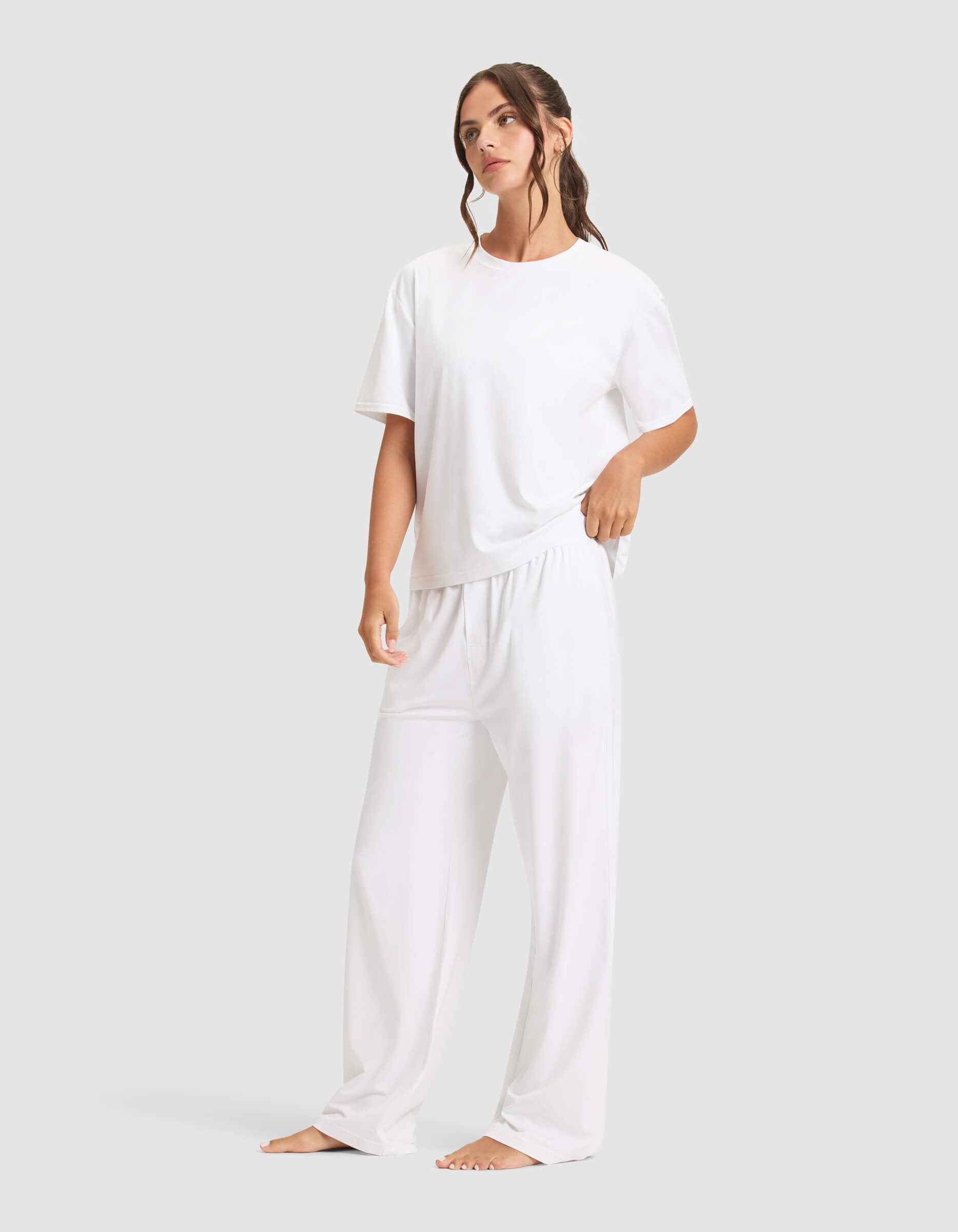Women's First Layer Pajama Short Sleeve Tee & Pant Set