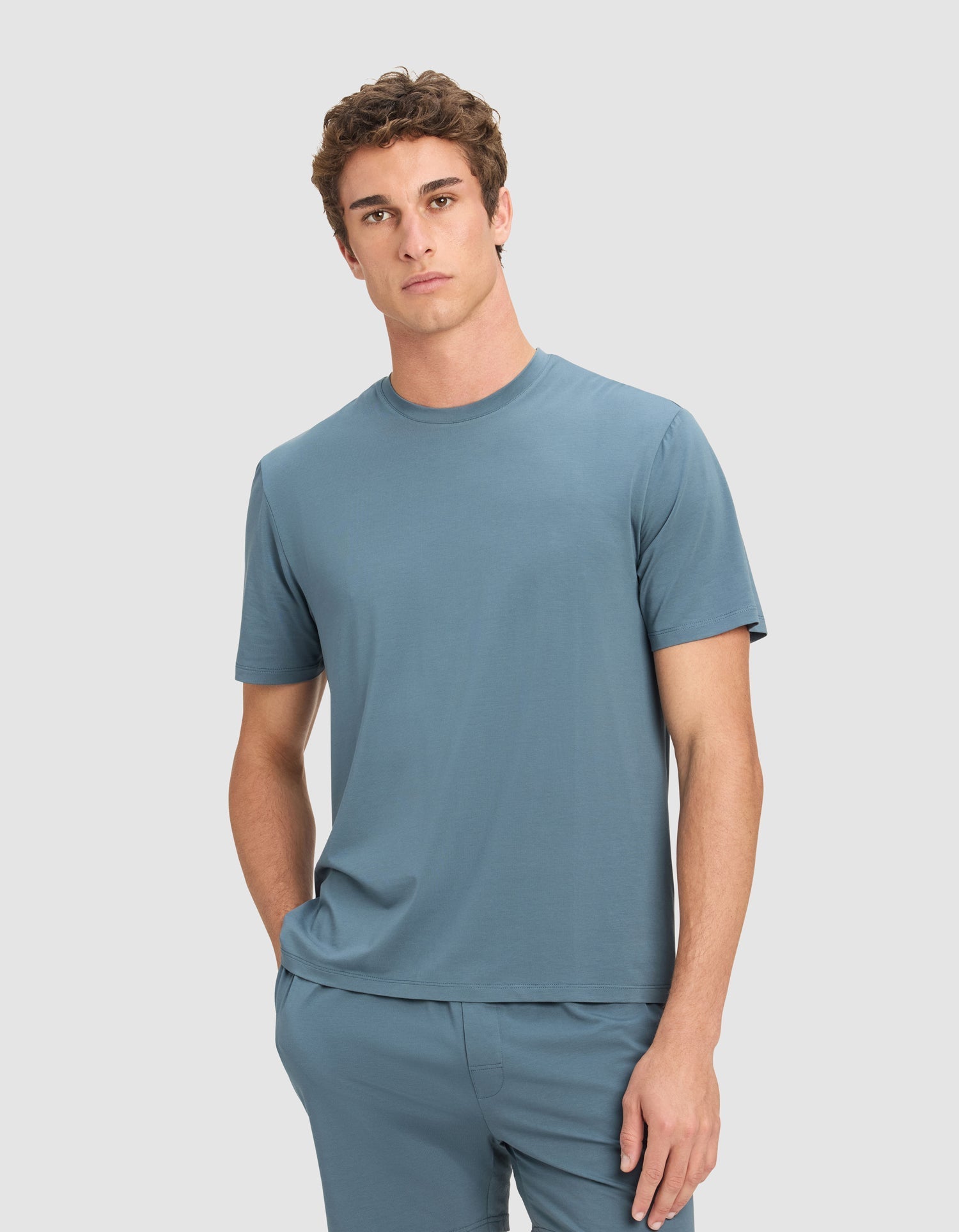 Men's First Layer Pajama Short Sleeve Tee & Pant Set