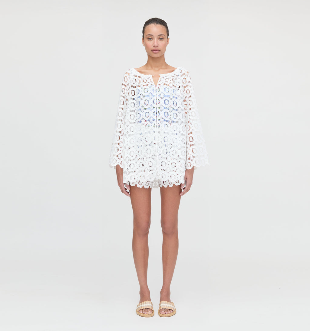 The Enella Tunic - White Broderie