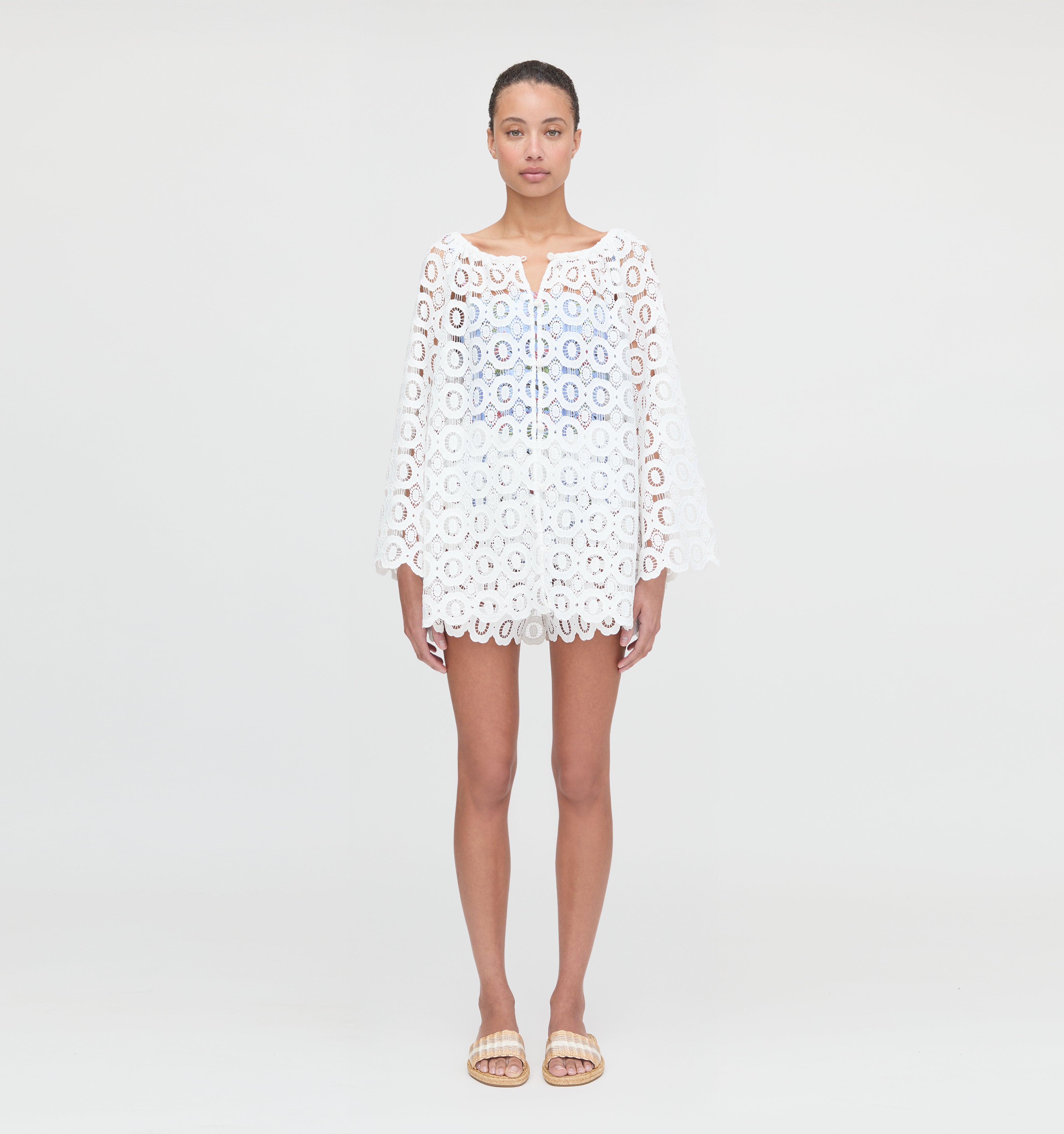 The Enella Tunic - White Broderie