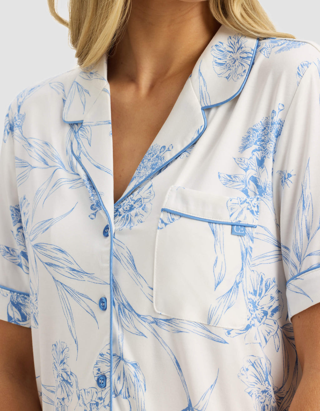 Women's Bamboo Stretch-Knit Short Sleeve & Pant Pajama Set